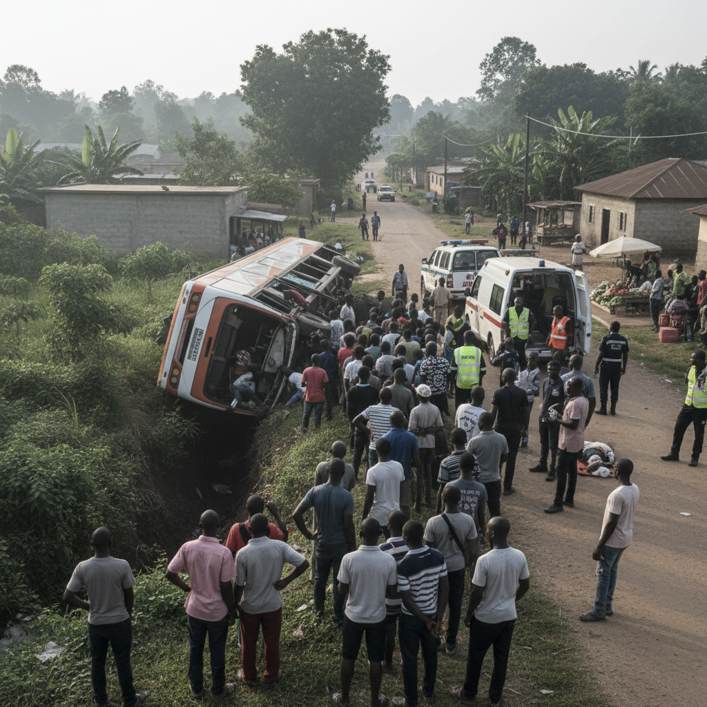 25 Rescued After Bus Crash on Peki Anyensu Road