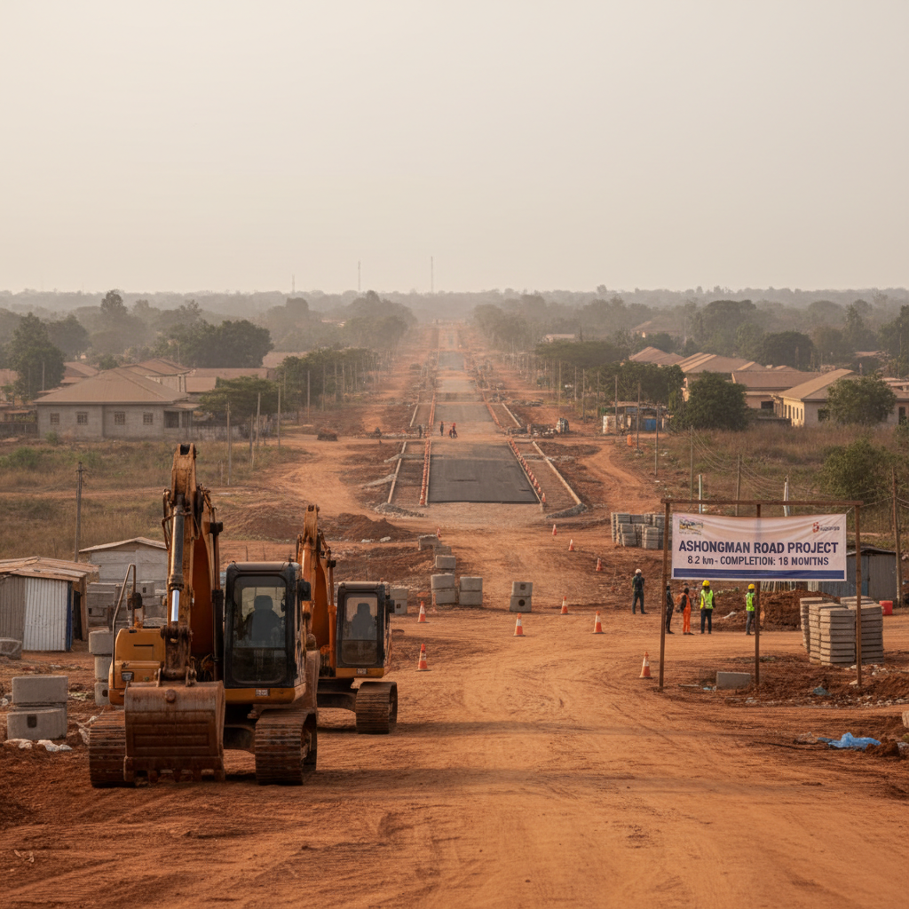 New 8.2 km Ashongman road project set for completion in 18 months