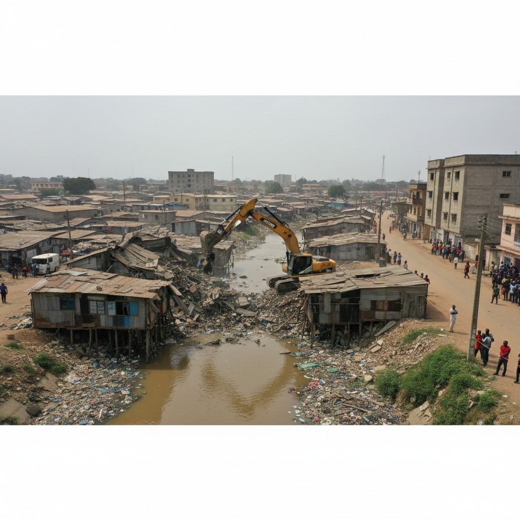 Accra Demolishes Structures on Waterways to Combat Flooding