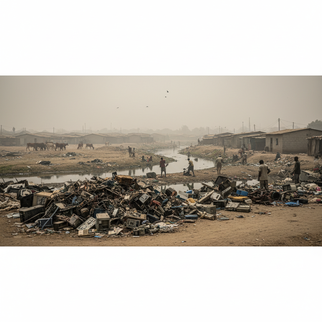 Agbogbloshie e-waste pollution contaminates milk and food chain