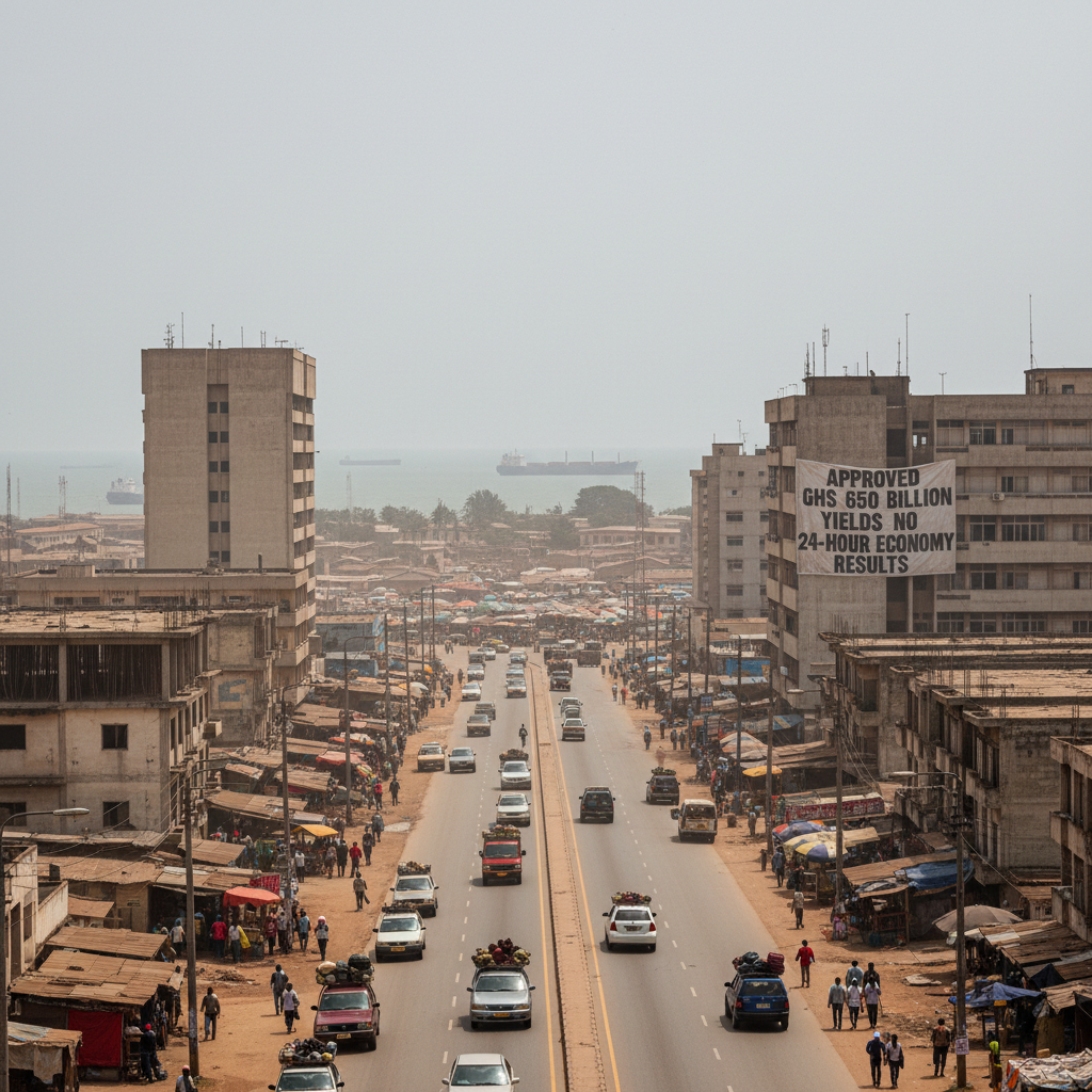 Approved GHS 650 billion yields no 24-Hour Economy results