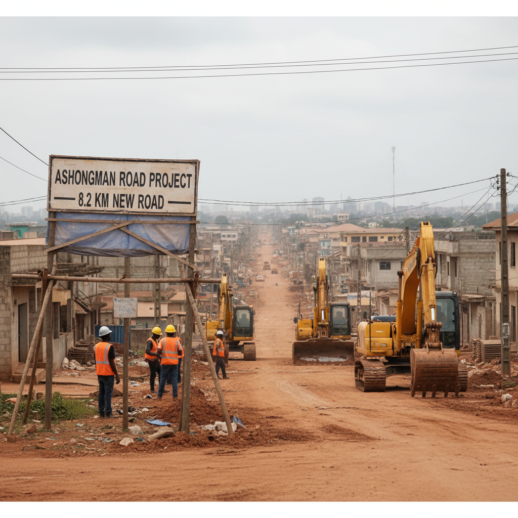 Ashongman road project begins 8.2 kilometer new road