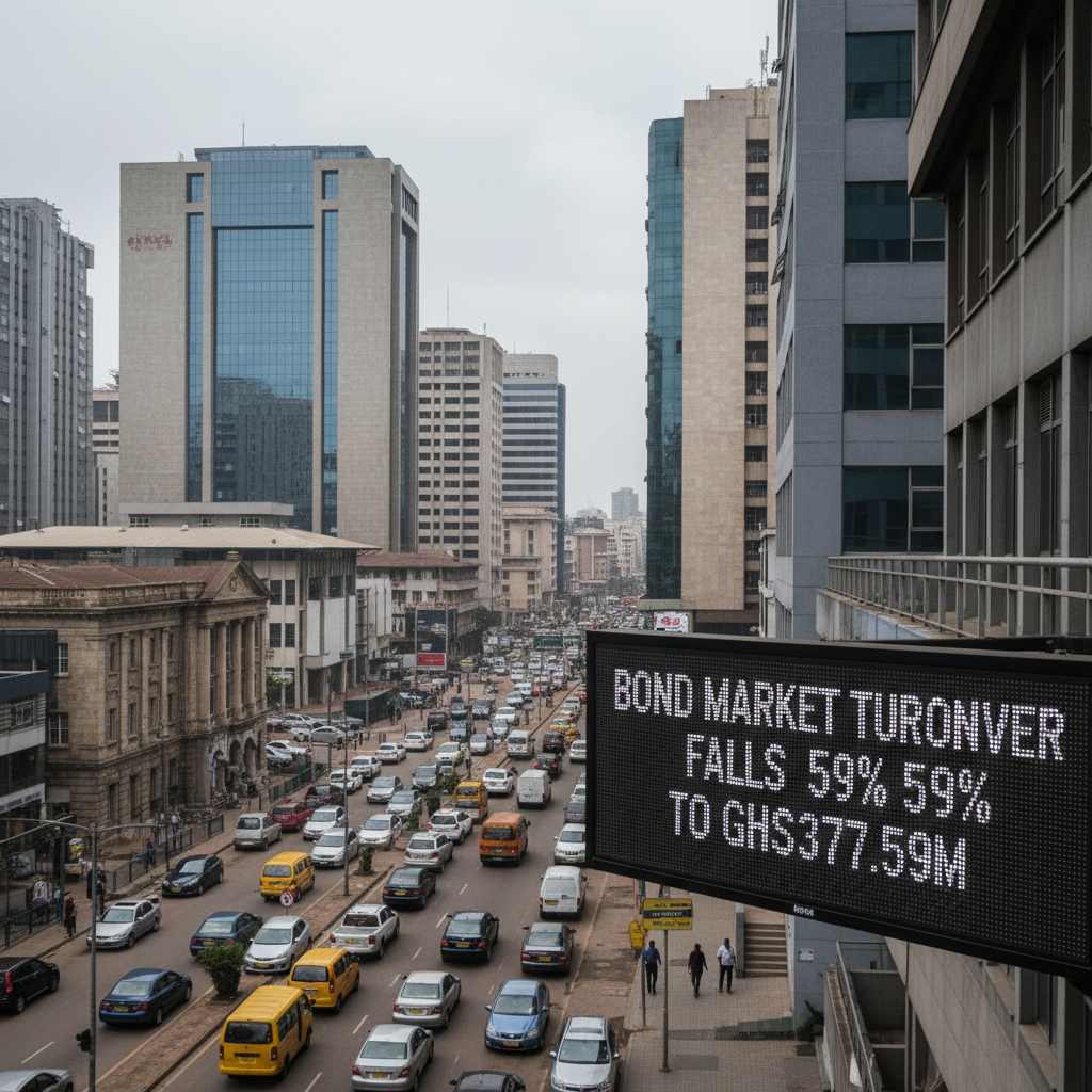 Bond market turnover falls 59% to GHS377.59m
