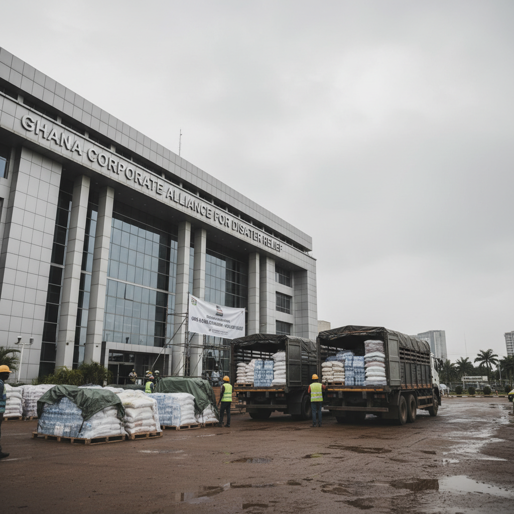 Corporate Ghana Donates GHS 250,000 and Supplies for Flood Relief