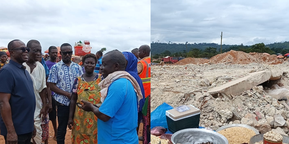 Enchi Market Demolition Displaces Traders for 24-Hour Economy Project