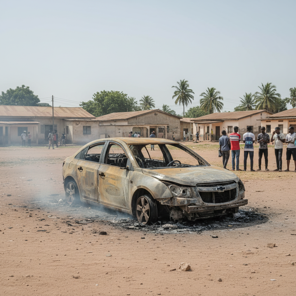 Fire destroys Chevrolet Cruze at La Town Park