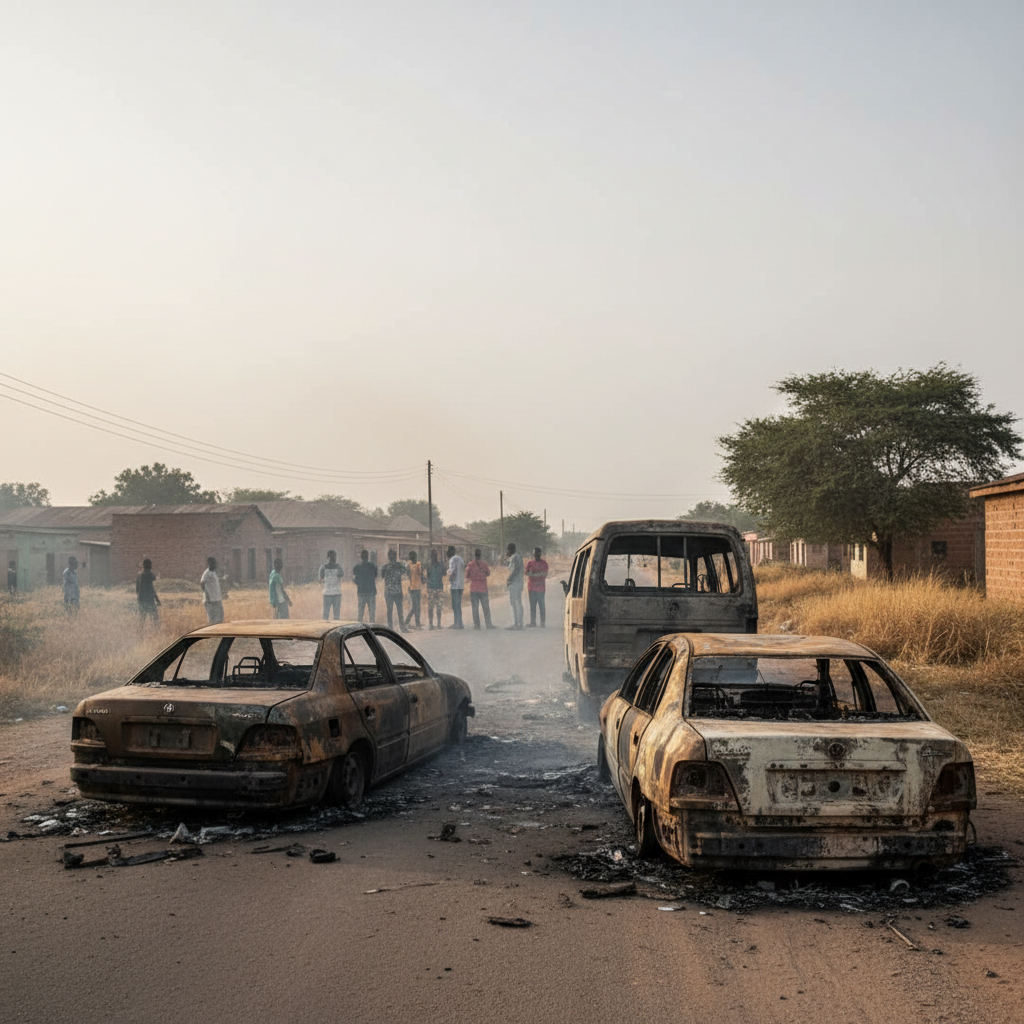 Fire Destroys Two Vehicles in Mahean