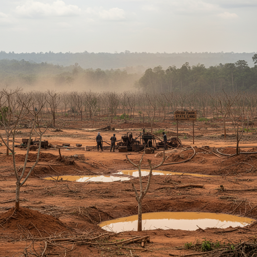 Illegal Mining Threatens Ghana’s Cocoa Industry as 100,000 Acres Destroyed