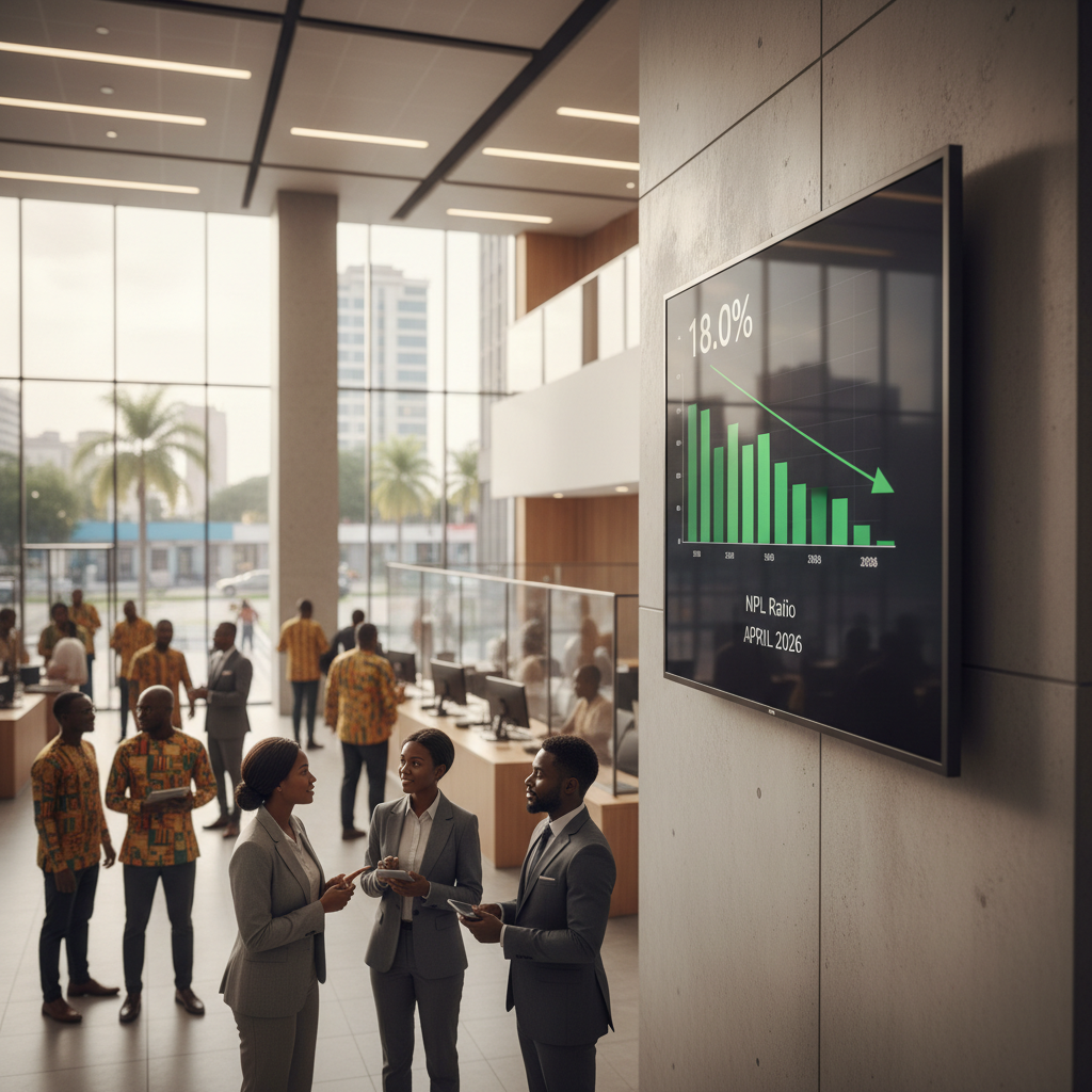 Ghana Banking Sector NPL Ratio Drops to 18.0 Percent in April 2026