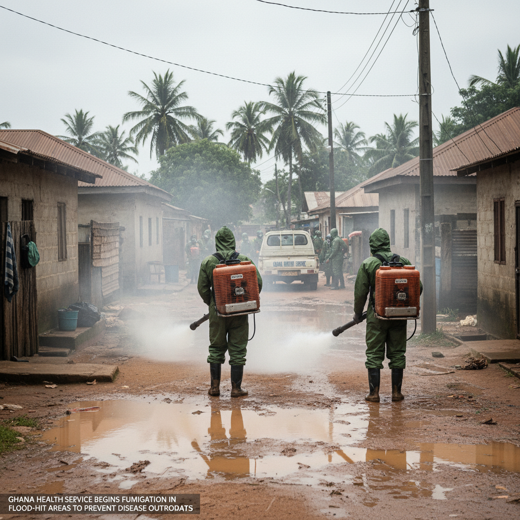 Ghana Health Service Begins Fumigation in Flood-Hit Areas to Prevent Disease Outbreaks