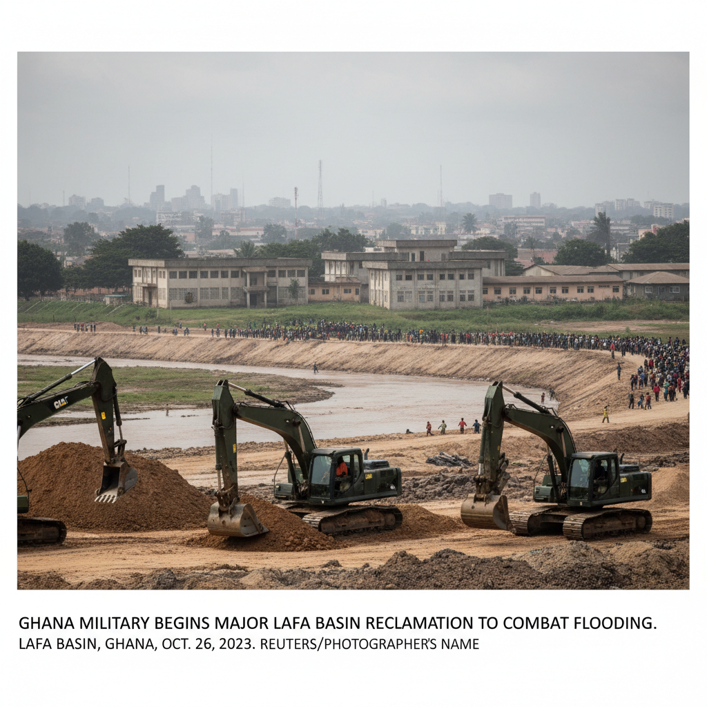 Ghana Military Begins Major Lafa Basin Reclamation to Combat Flooding