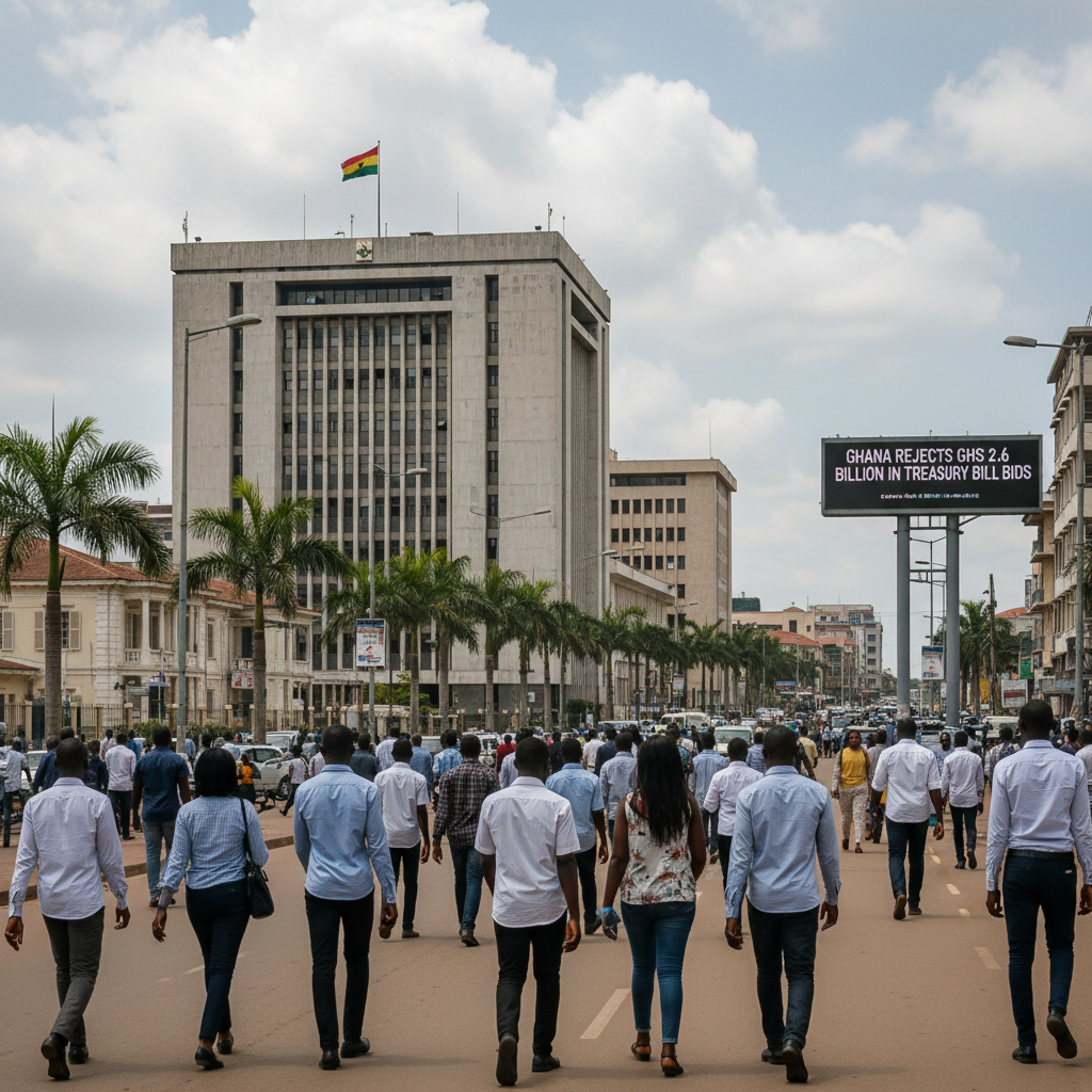Ghana Rejects GHS 2.6 Billion in Treasury Bill Bids