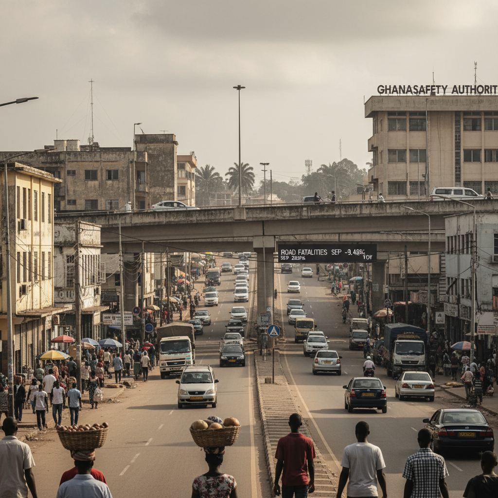 Ghana Road Crashes Fall 9.48% in September 2026