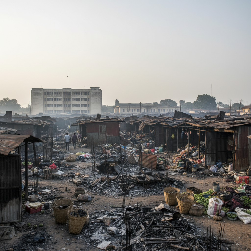 Government Pledges Support for Kumasi Central Market Fire Victims, 15 Shops Destroyed