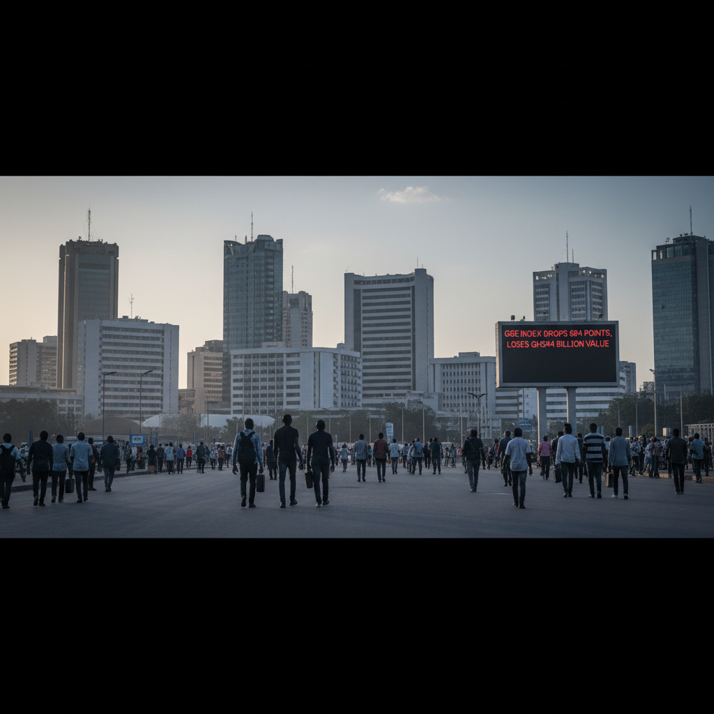 GSE Index Drops 884 Points, Loses GHS44 Billion Value