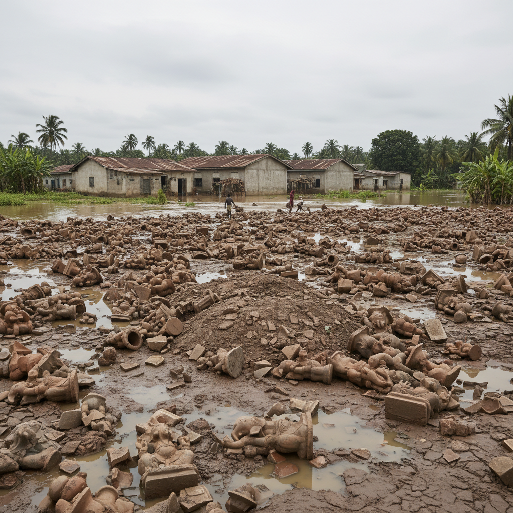 India floods destroy 8 million Ganesh idols