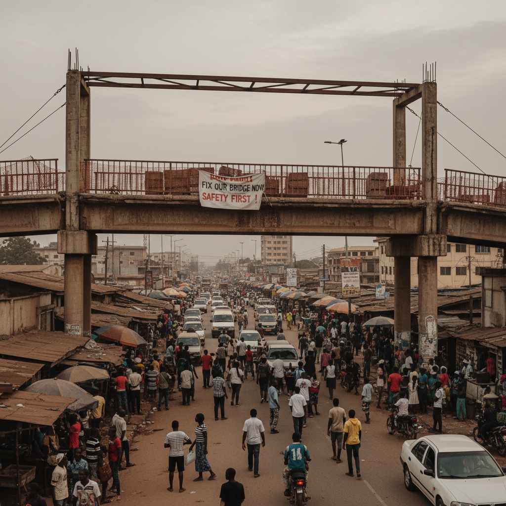 Kaneshie footbridge closure raises safety concerns as pedestrians demand urgent repairs