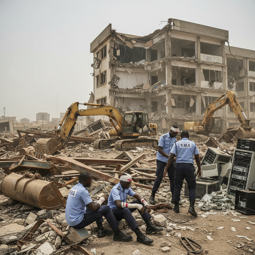 Three KMA Officers Injured, GHS 1 Million in Equipment Damaged During Demolition