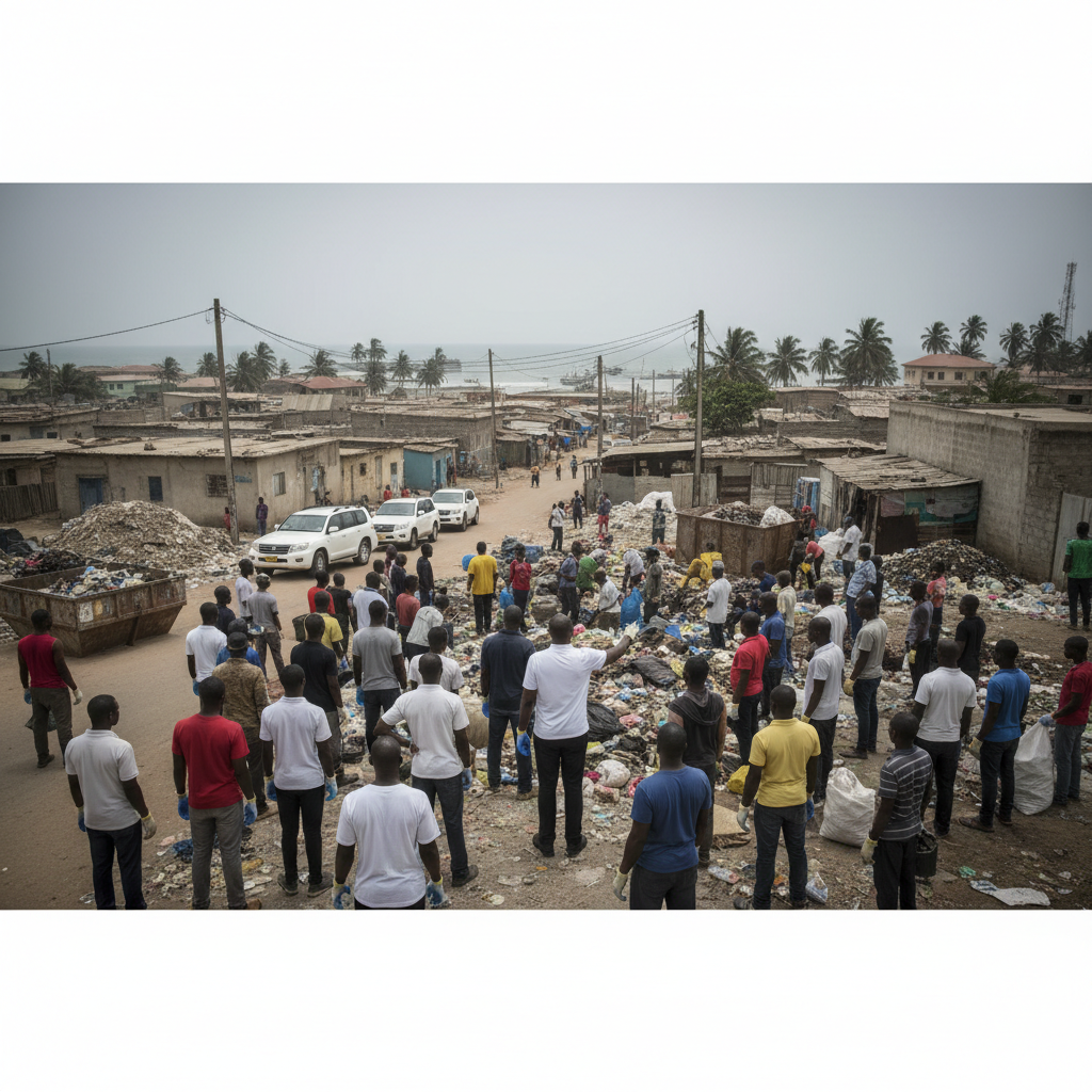 Mahama joins clean-up to tackle Ghana's waste challenge