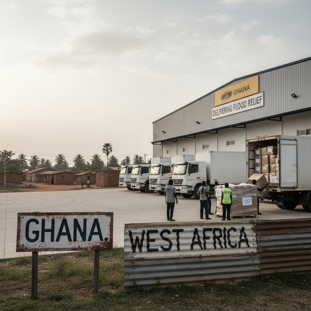MTN Ghana delivers GHS 2.5 million in flood relief