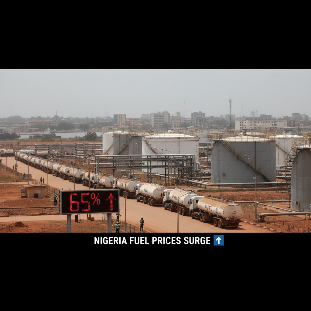 Nigeria fuel prices surge 65% with Dangote refinery output