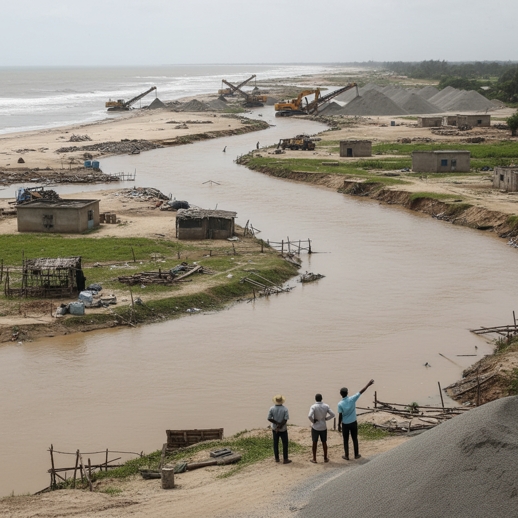 Ningo-Prampram MP warns illegal sand winners after GHS 2 million flood damage