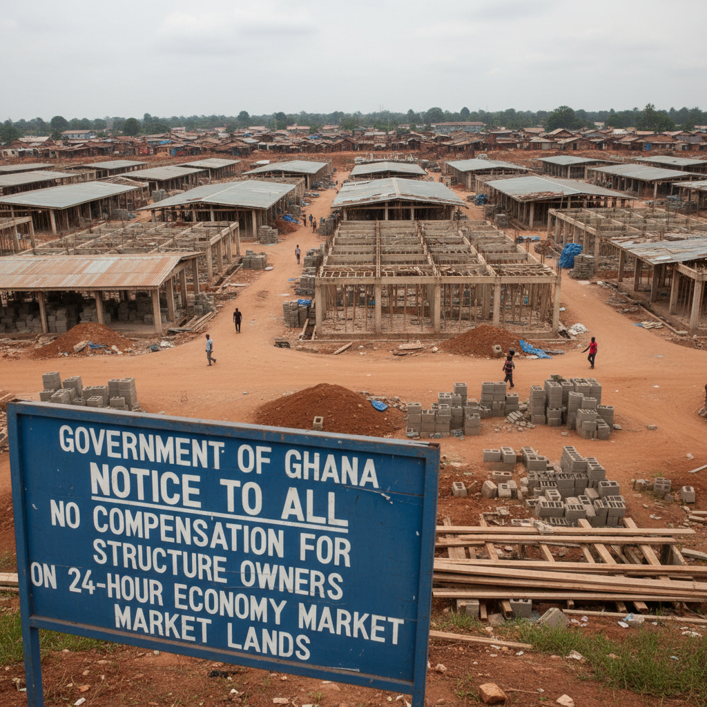 Government will not compensate structure owners on 24-Hour Economy market lands