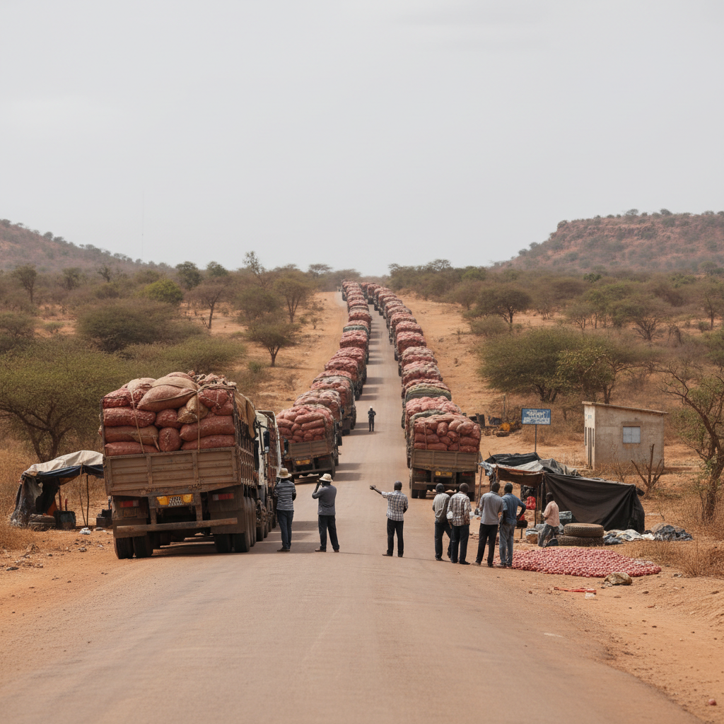 Onion supply to Ghana faces disruption with stranded trucks