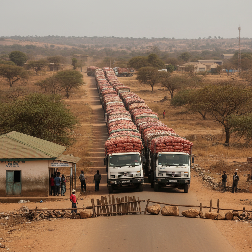 Onion Supply Threatened as 59 Trucks Held in Nigeria Valued at GHS2.95 Billion
