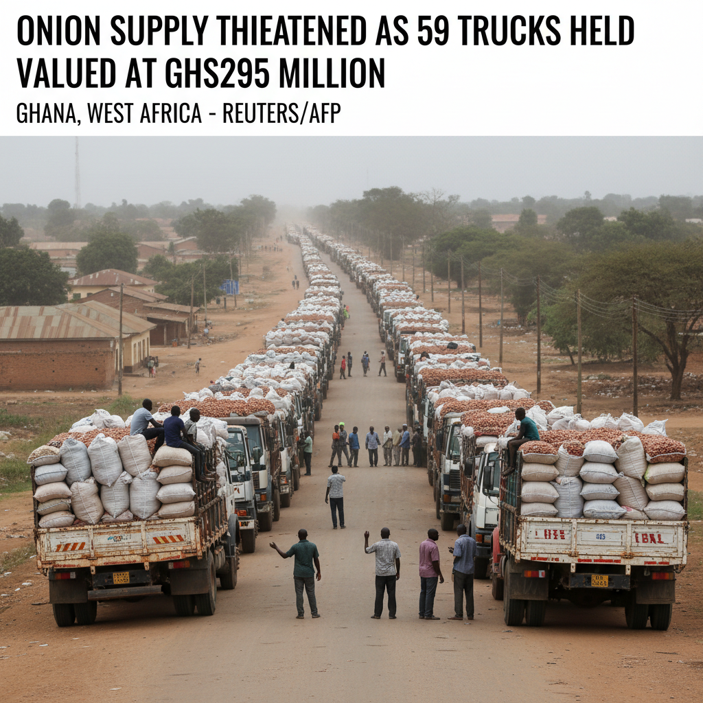 Onion Supply Threatened as 59 Trucks Held Valued at GHS295 Million