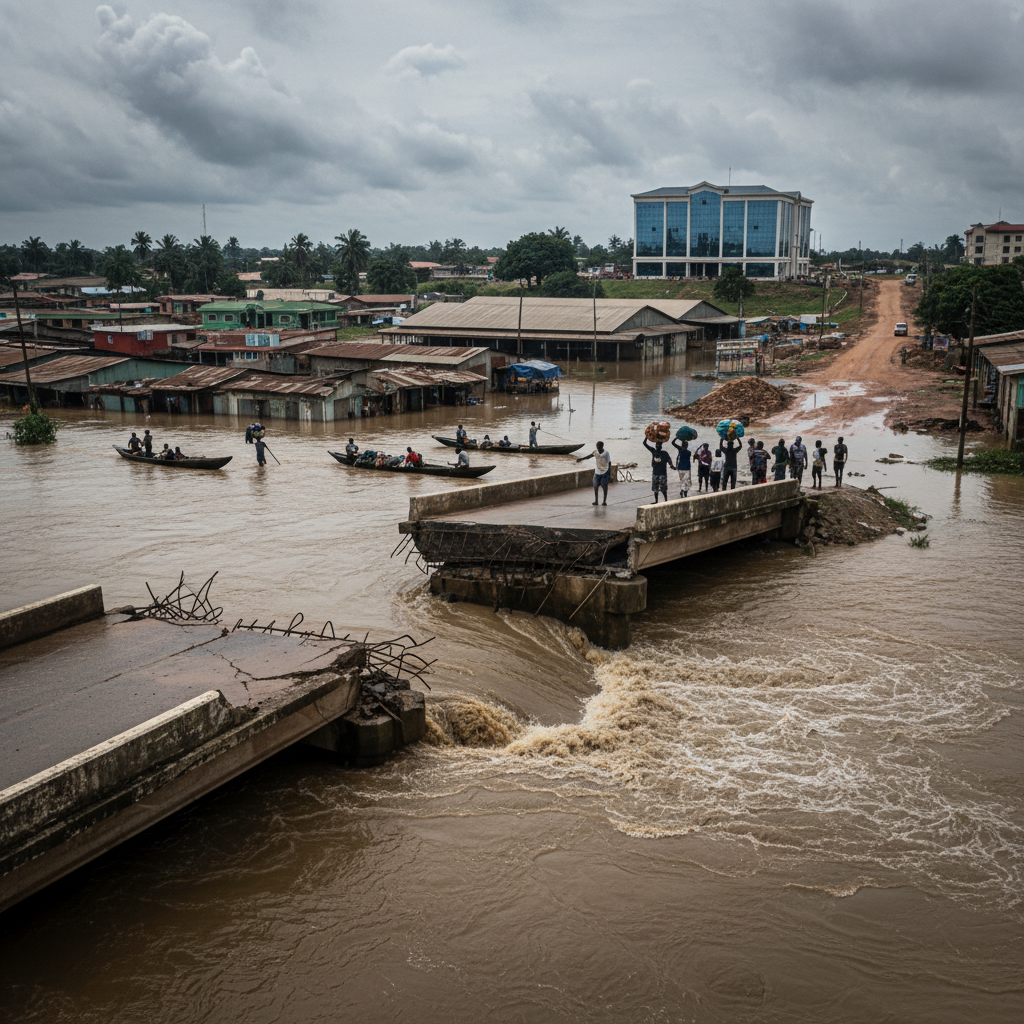 Peace Town Floods Displace Hundreds, Destroy Main Bridge