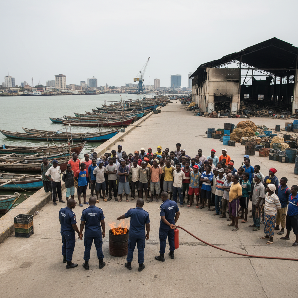 Sekondi Fisherfolk Receive Fire Safety Training After GHS 4.2 Billion Harbour Fire