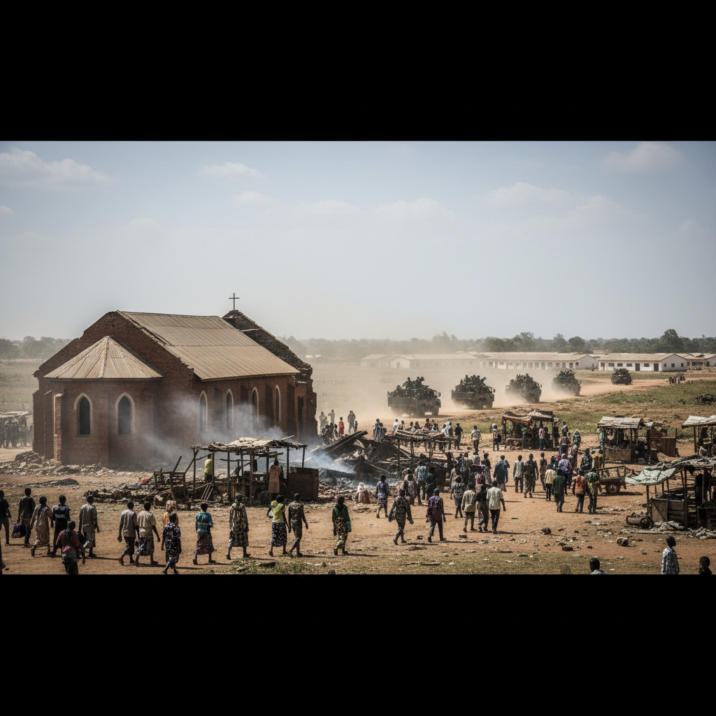 Wave of violence kills at least 26 in Nigeria as army thwarts mass church abduction
