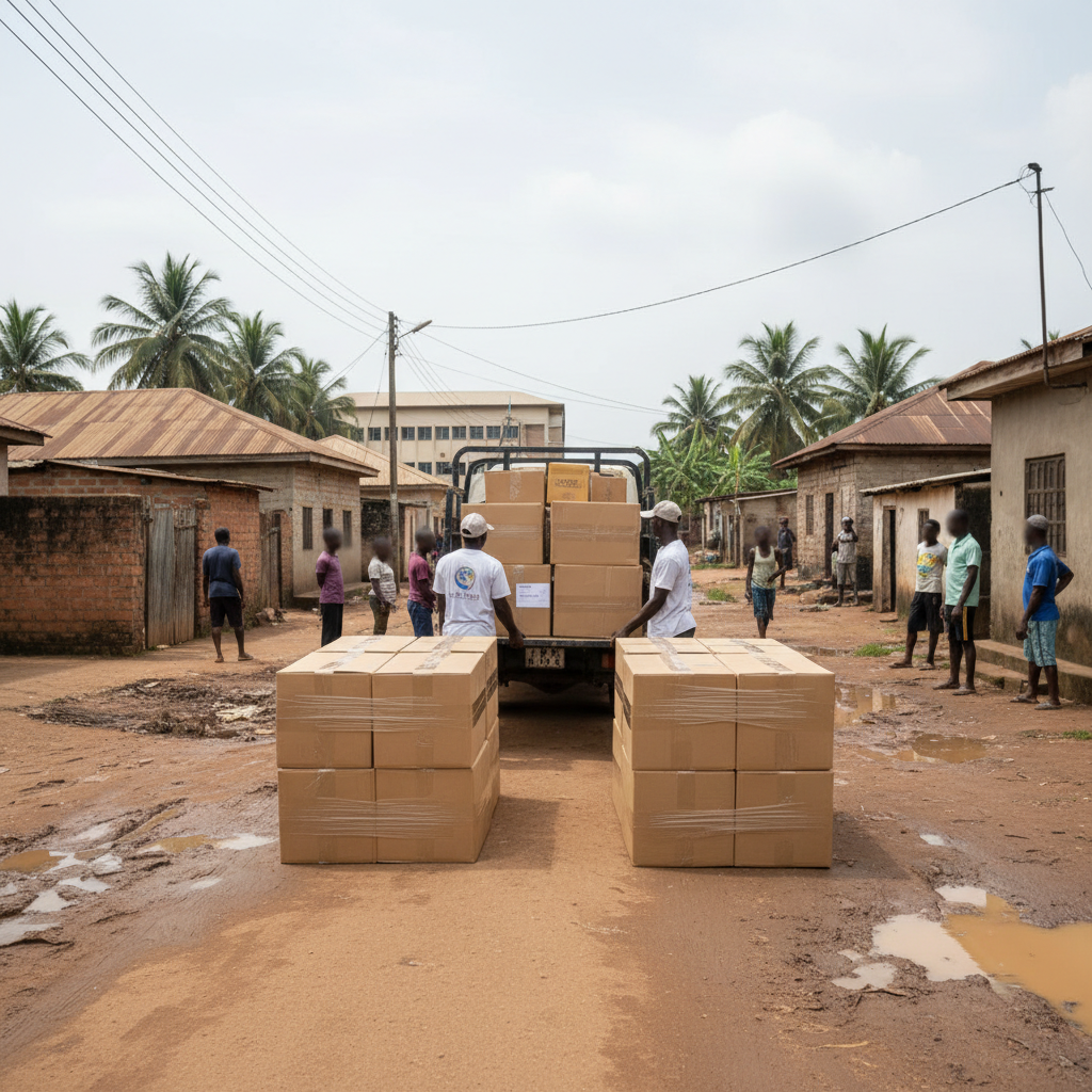 World Mission Society Church of God provides 70 food packages to Weija-Gbawe flood victims